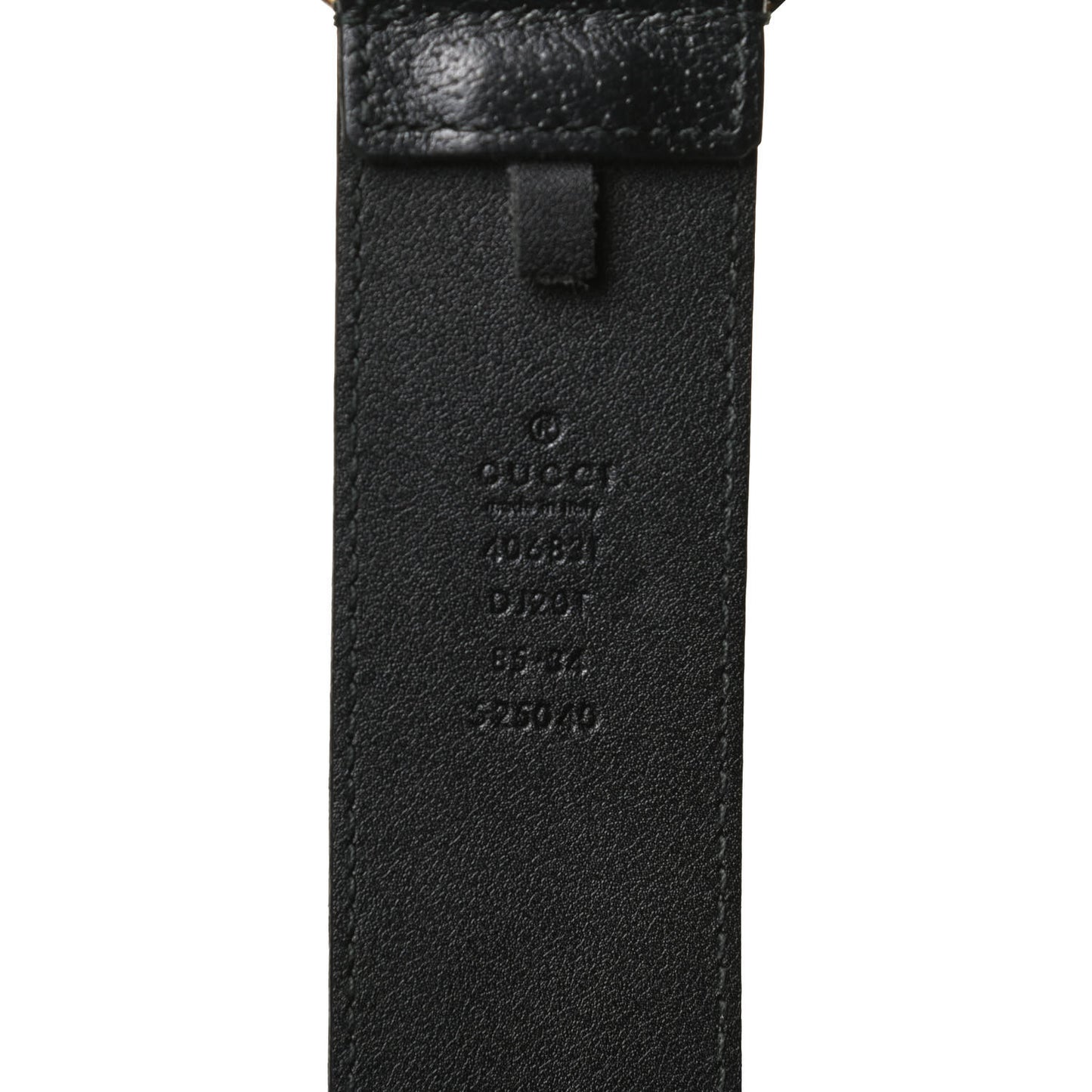 Textured Calfskin Double G 40mm Belt 85 34 Black