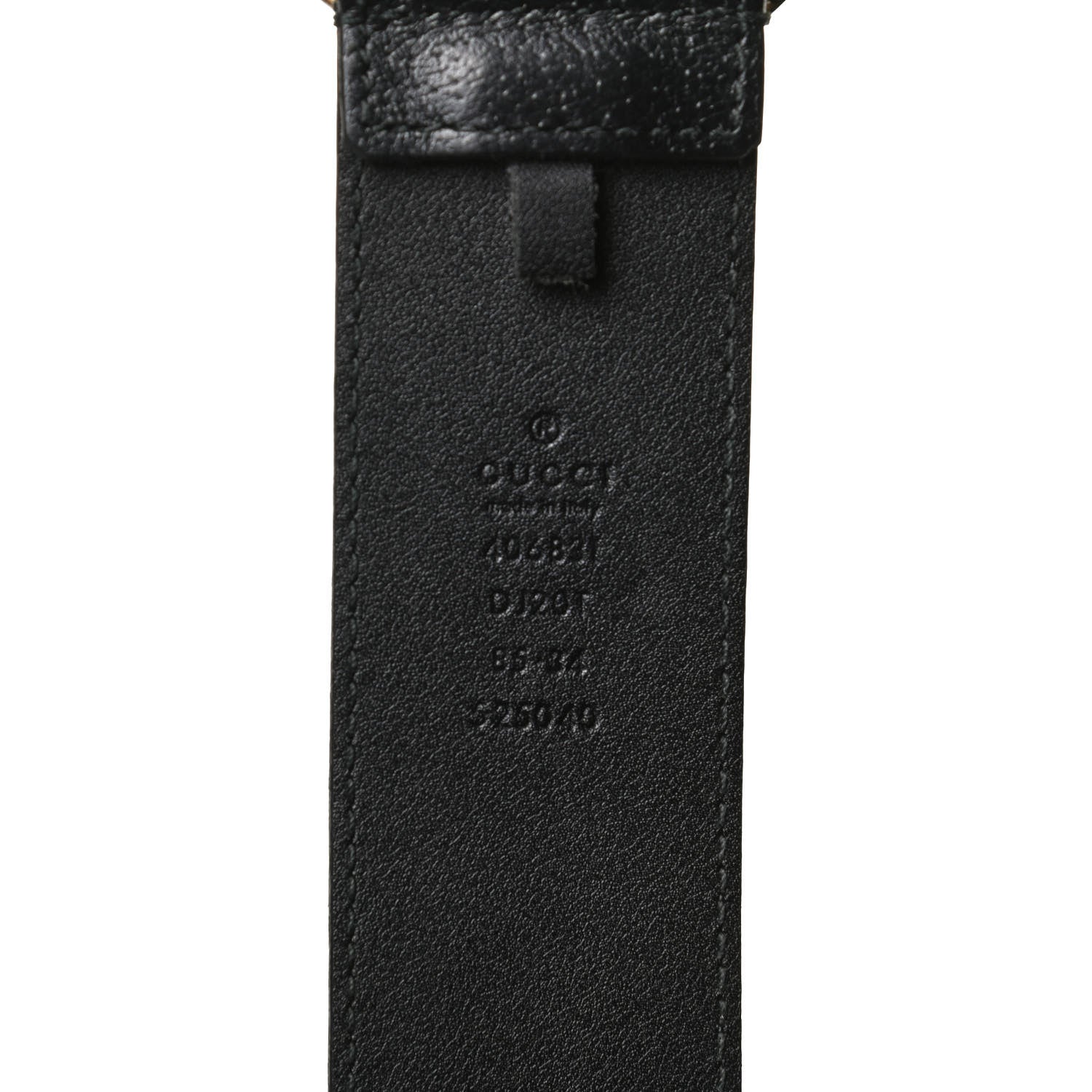 Gucci Textured Calfskin Double G 40mm Belt 85 34 Black 4 of 5