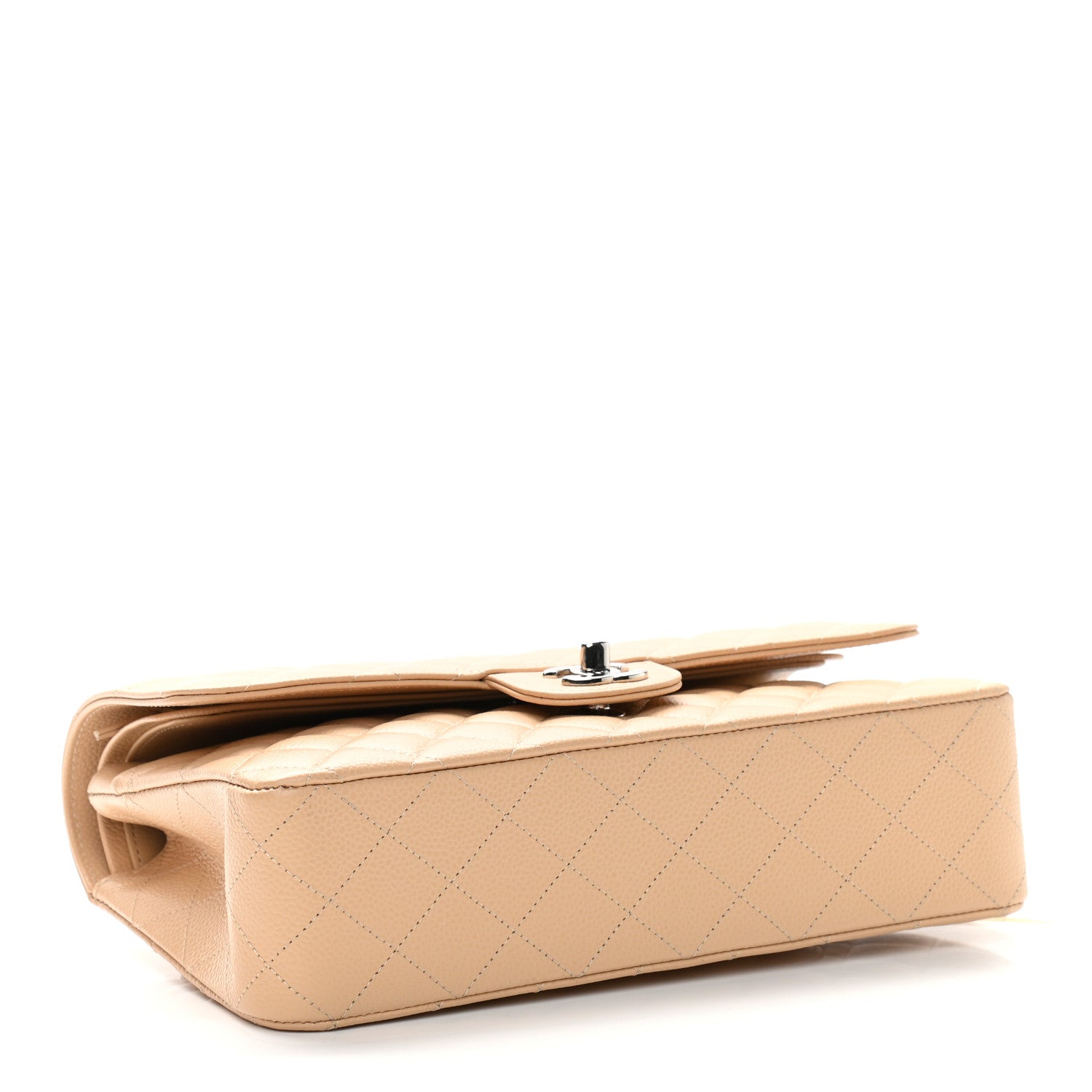 Chanel Caviar Quilted Medium Double Flap Beige 4 of 9
