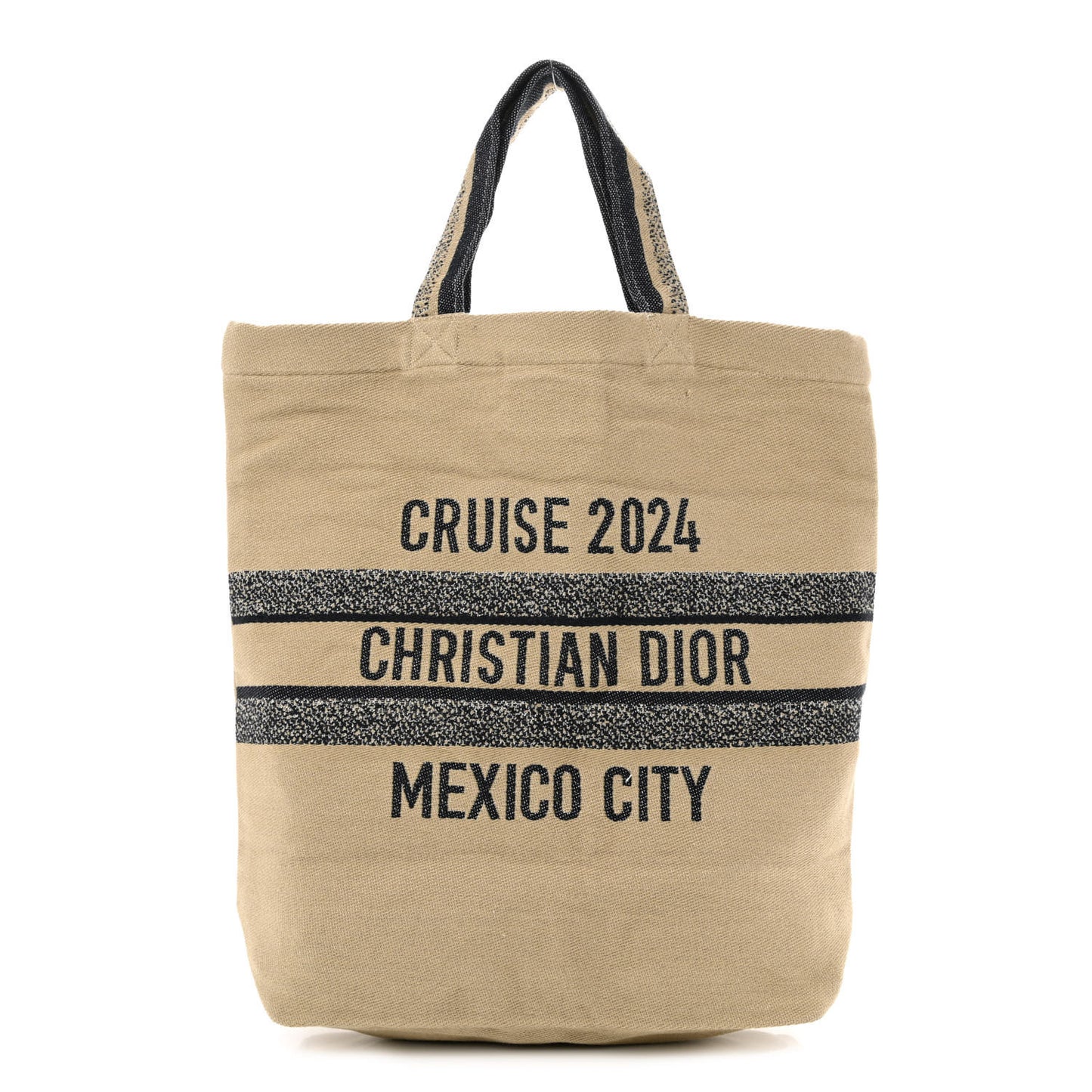 Canvas Print Cruise Tote Ivory Black