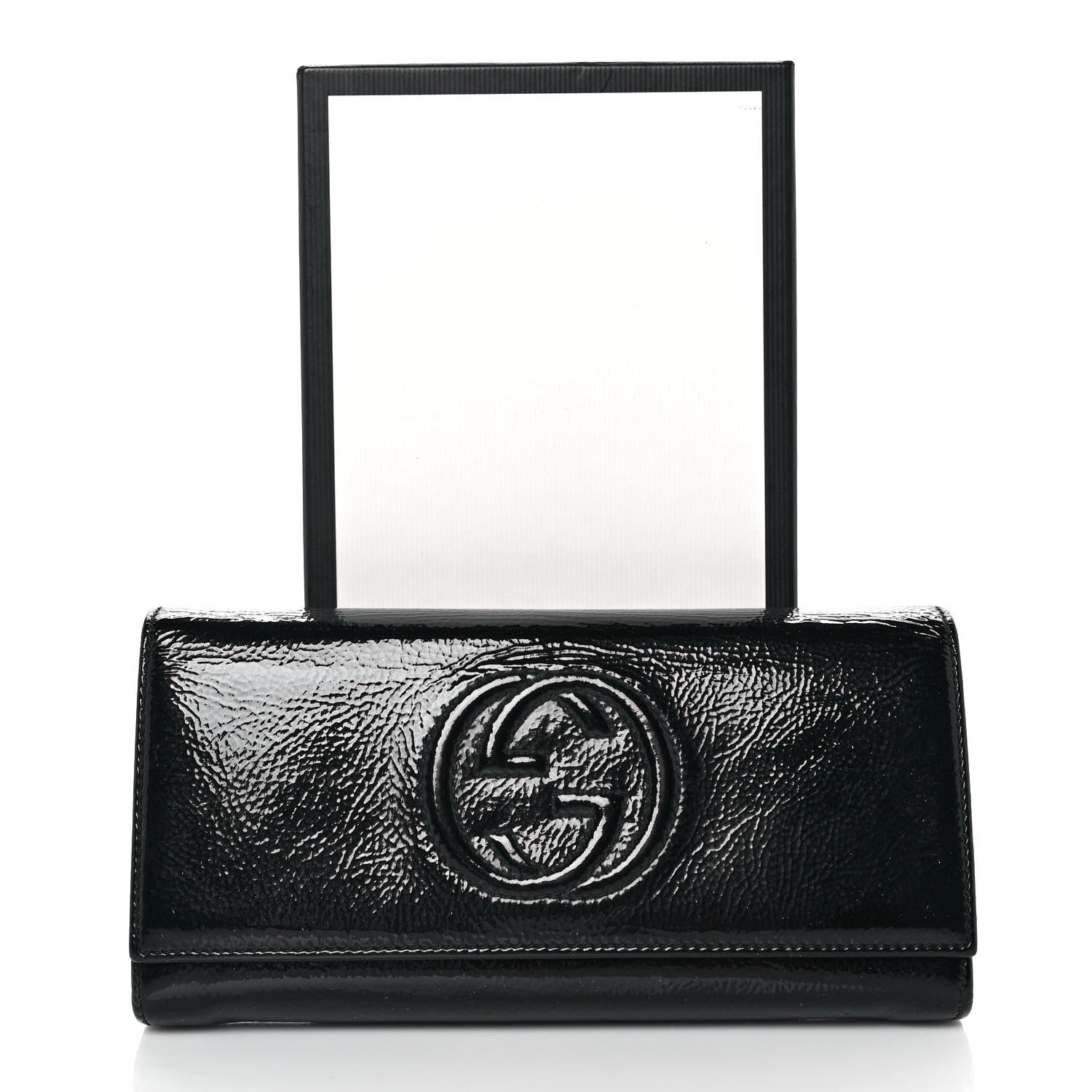 Gucci Patent Calfskin Large Soho Continental Wallet Black 9 of 9