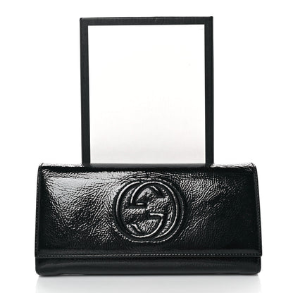 Gucci Patent Calfskin Large Soho Continental Wallet Black 9 of 9