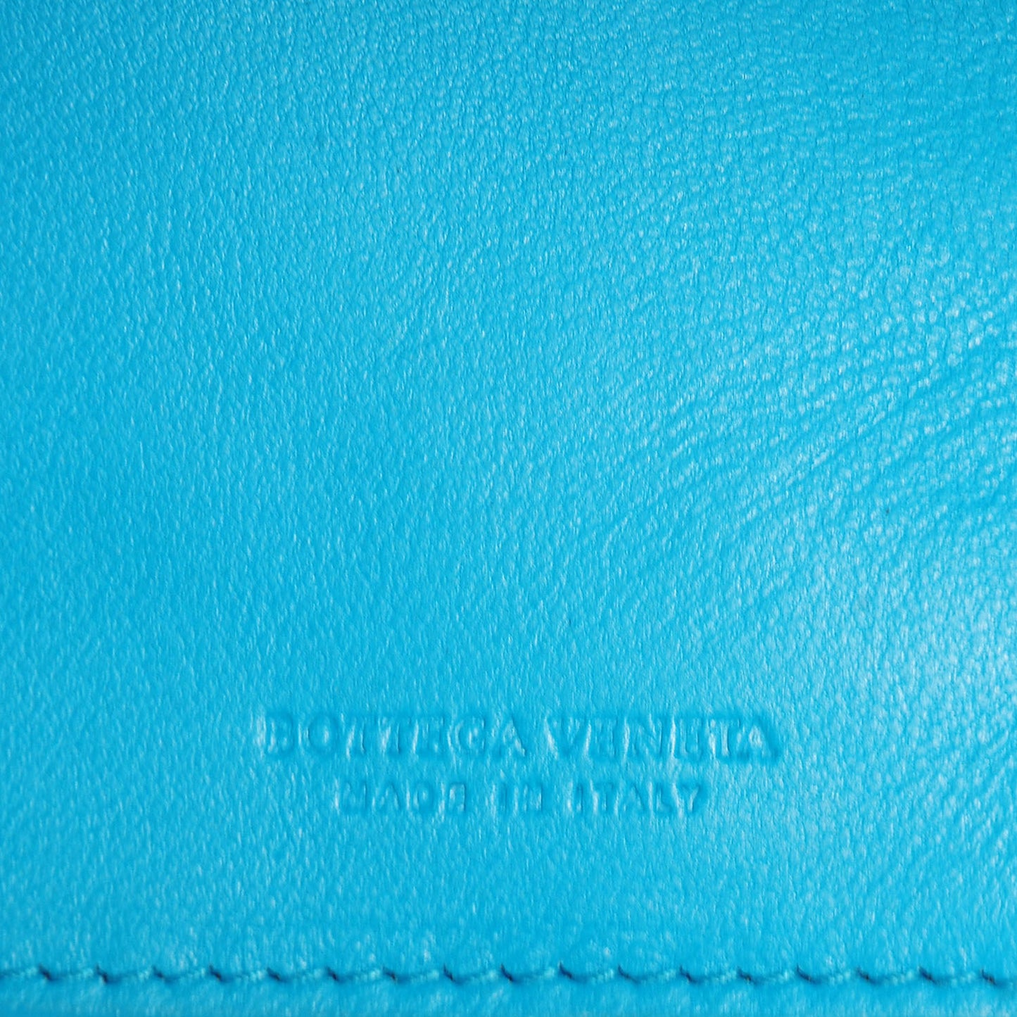 Nappa Intrecciato Continental Flap Wallet Turquoise