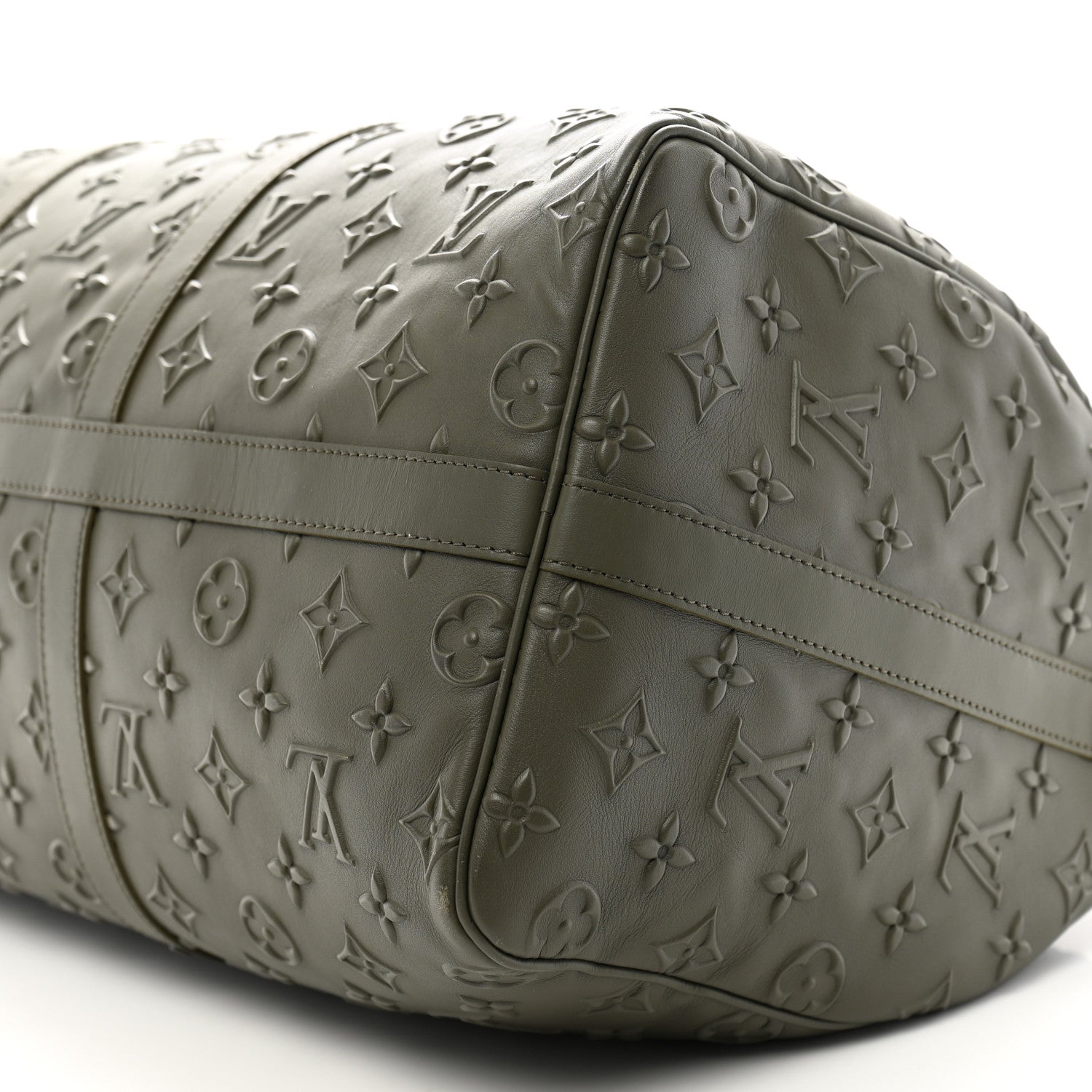 Louis Vuitton Monogram Seal Keepall Bandouliere 50 Khaki 8 of 10