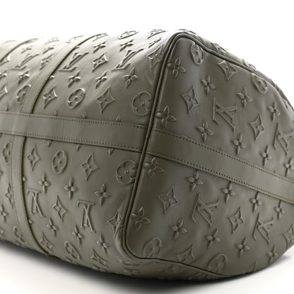 Louis Vuitton Monogram Seal Keepall Bandouliere 50 Khaki 8 of 10