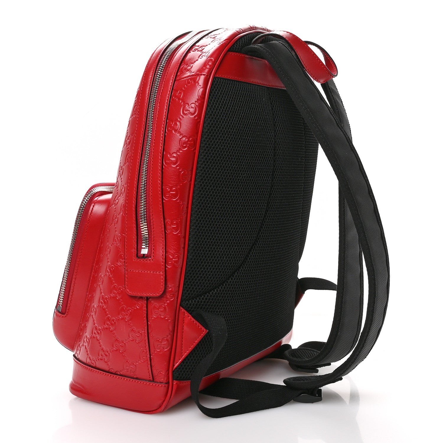 Gucci Guccissima Signature Day Backpack Hibiscus Red 1786840
