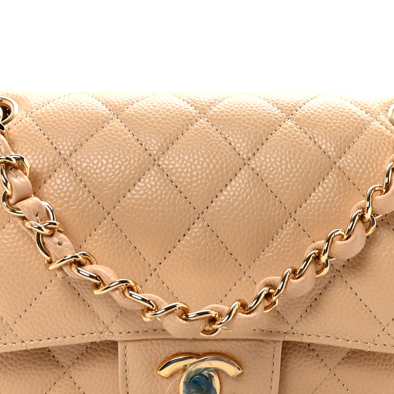 Chanel Caviar Quilted Small Double Flap Beige 1864429 – FASHIONPHILE