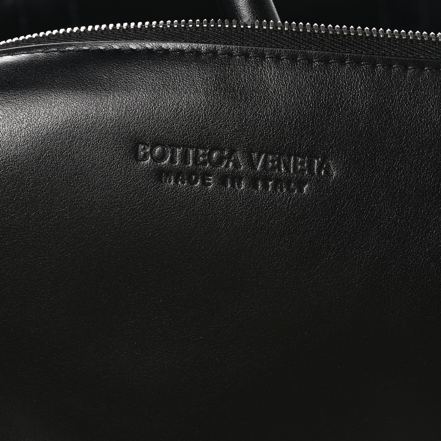 Bottega Veneta Calfskin Maxi Intrecciato Large Arco Tote Black Fondant Orange 6 of 9