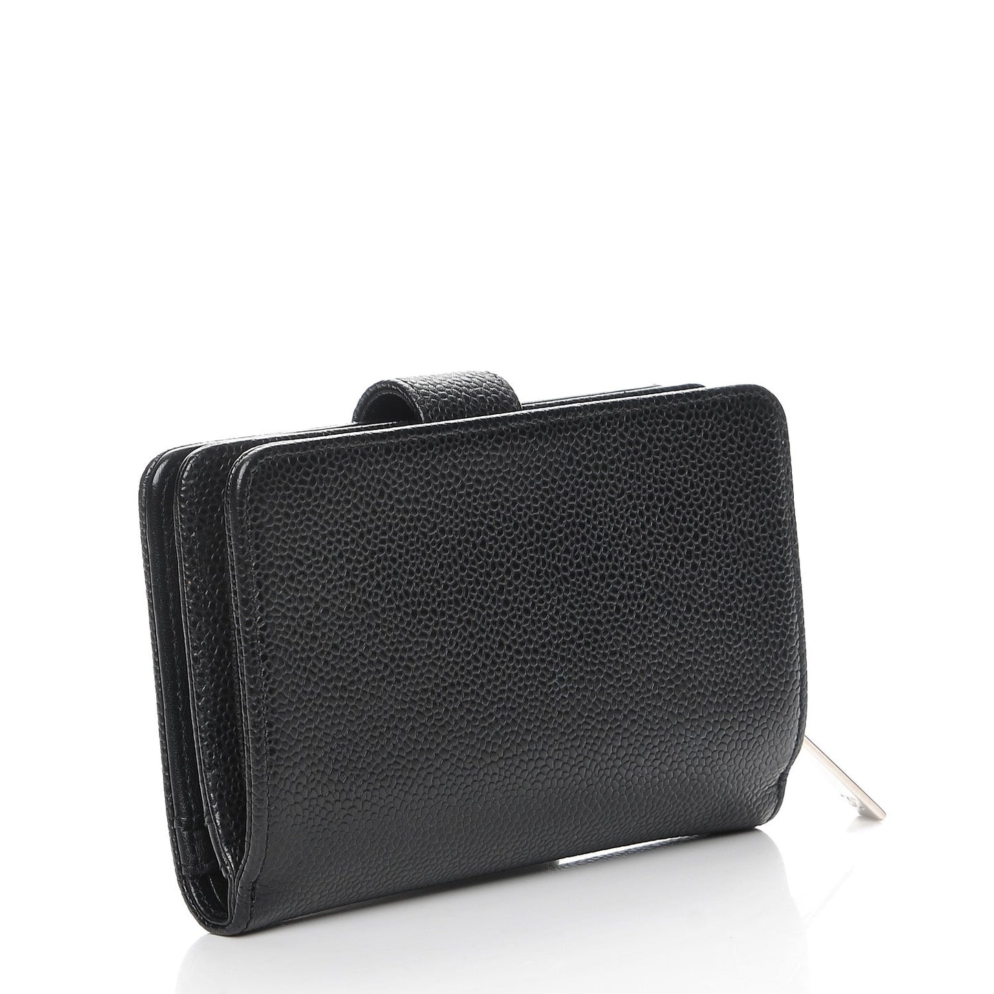 Caviar Timeless CC Zipped Pocket Wallet Black