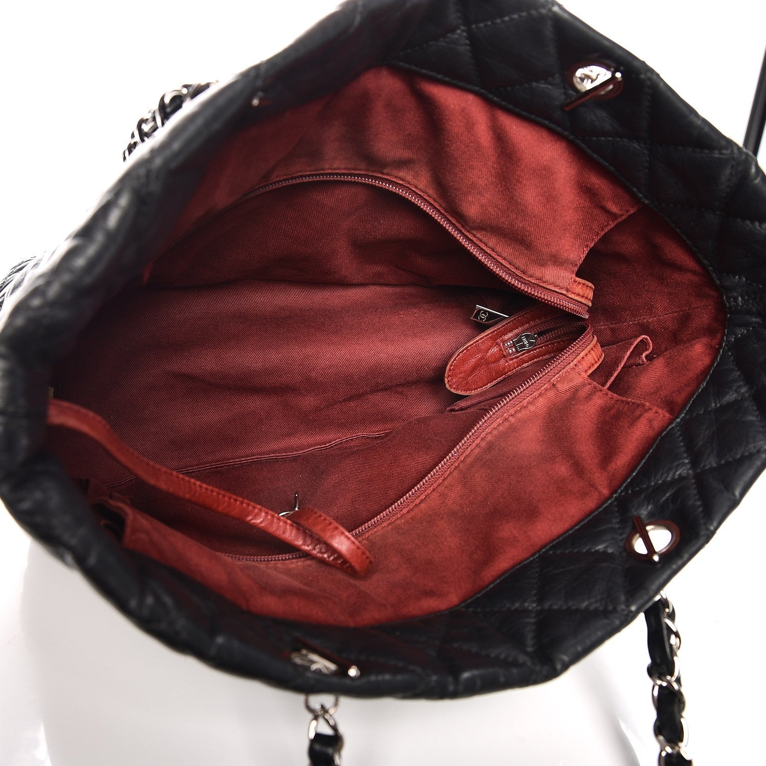 Chanel Aged Calfskin Quilted Large Cotton Club Tote Black 5 of 12