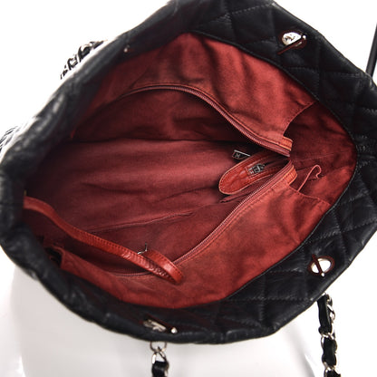 Chanel Aged Calfskin Quilted Large Cotton Club Tote Black 5 of 12