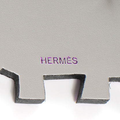 Hermes Leather Lucky Haati Elephant Key Chain Purple 3 of 5