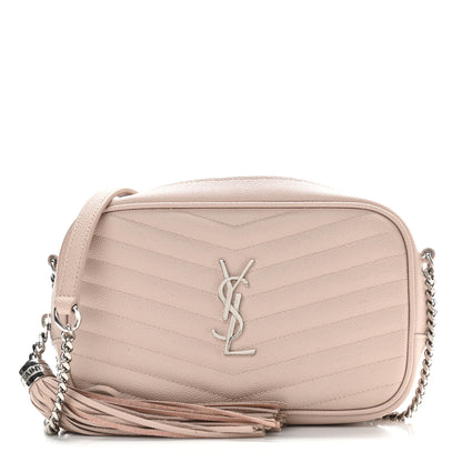 Saint Laurent Grain De Poudre Matelasse Monogram Mini Lou Camera Bag Marble Pink 1 of 12
