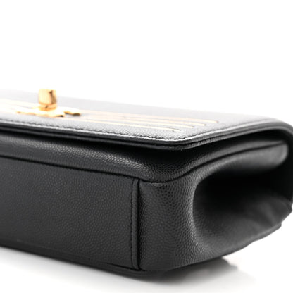 Chanel Grained Calfskin Embroidered Captain Gold Belt Bag Black 9 of 9