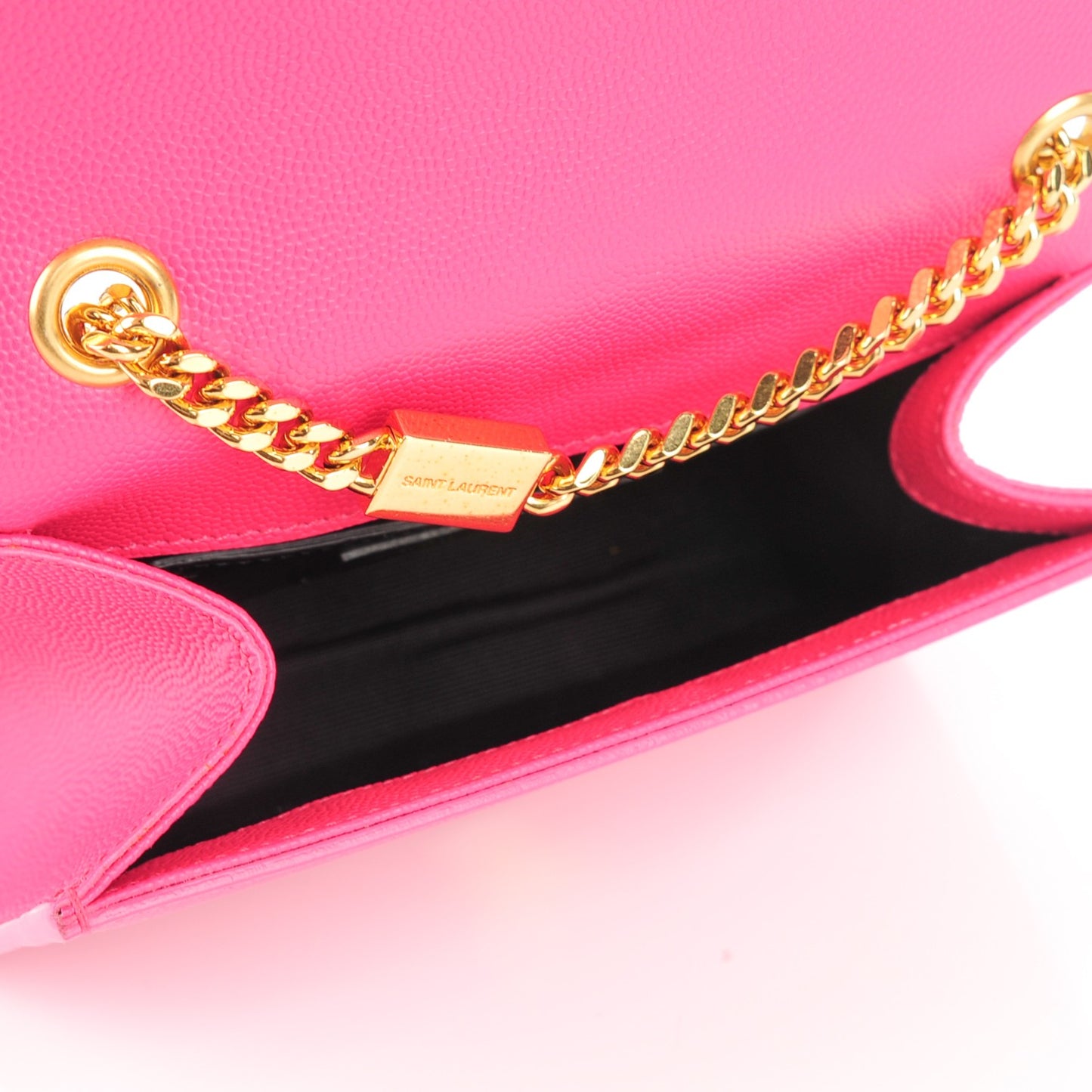 Grain De Poudre Small Classic Monogram Satchel Fuchsia