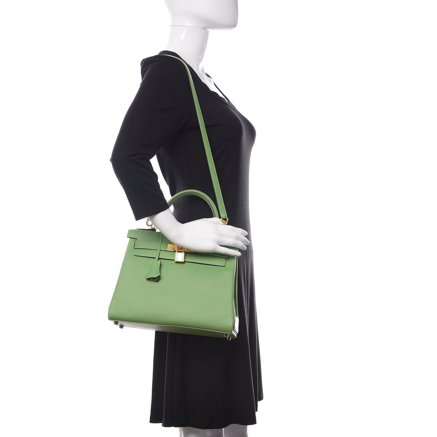 Hermes Evercolor Kelly Retourne 28 Vert Criquet 2 of 11