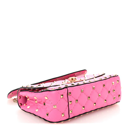 Valentino Garavani Nappa Small Rockstud Spike Shoulder Bag Shadow Pink 4 of 9