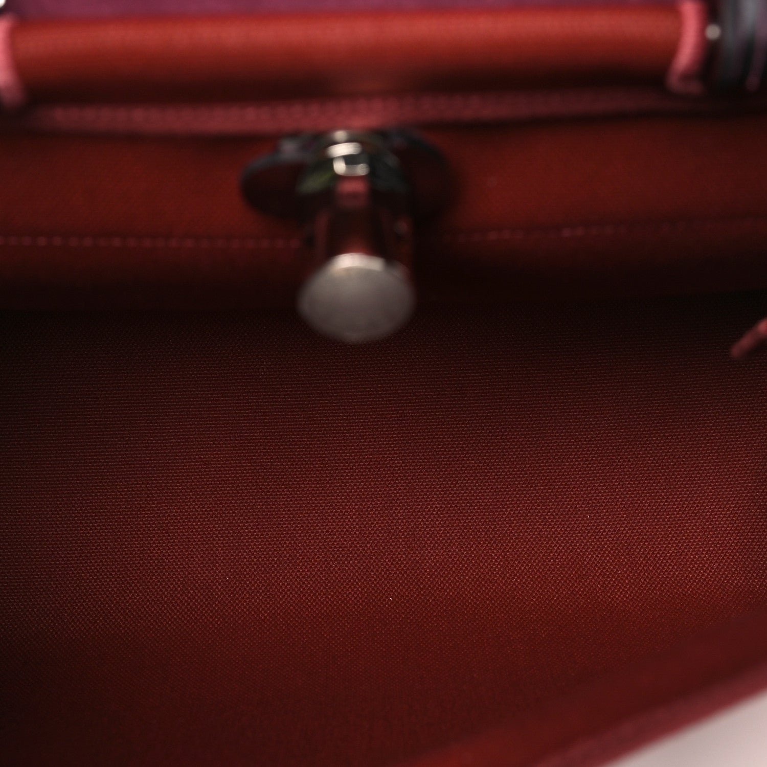 Hermes Military Toile Vache Hunter Herbag Zip Retourne 31 PM Rouge H Ebene 5 of 10
