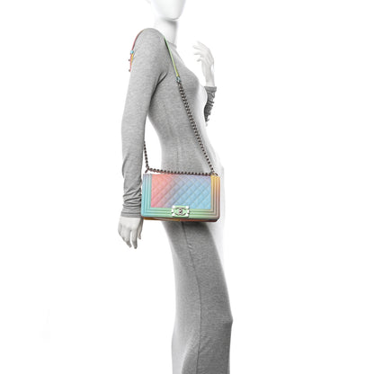 Chanel Caviar Quilted Medium Cuba Rainbow Boy Flap Multicolor 2 of 12