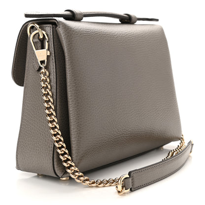 Gucci Dollar Calfskin Interlocking G Top Handle Shoulder Bag Loess 3 of 10