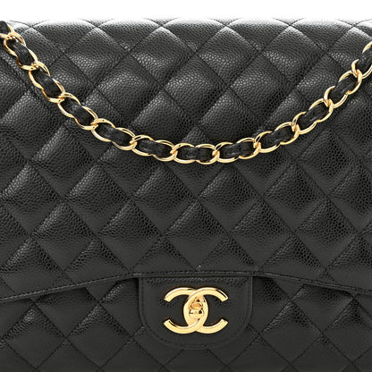 Chanel Caviar Quilted Maxi Double Flap Black 7 of 9