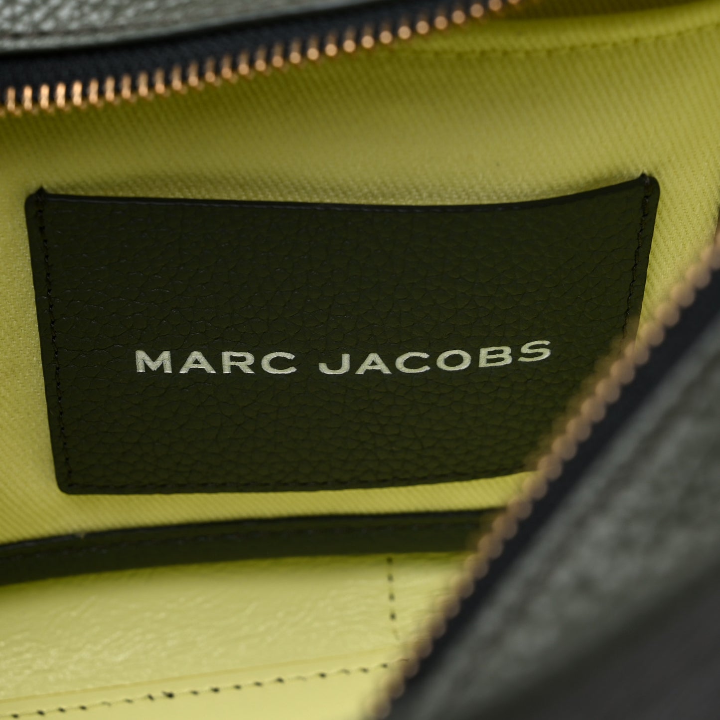 Grained Calfskin Small The Tote Bag Bronze Green