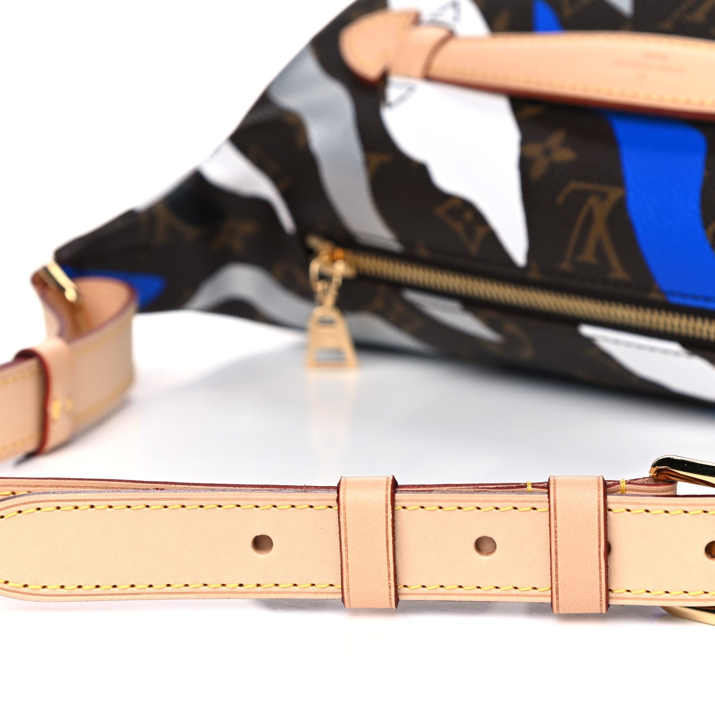X LOL Monogram Bumbag Blue Silver
