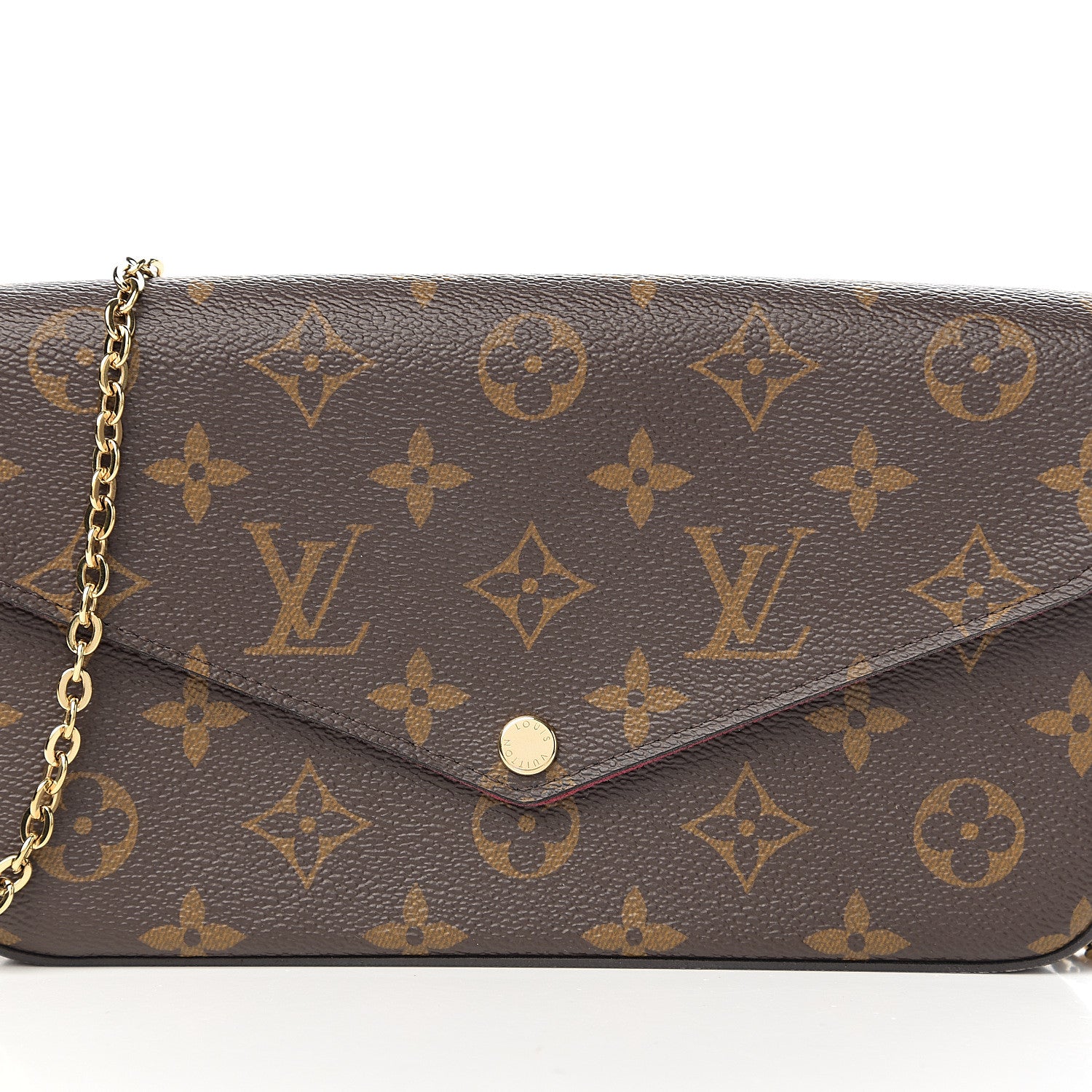 Louis Vuitton Monogram Pochette Felicie Chain Wallet Fuchsia 7 of 7