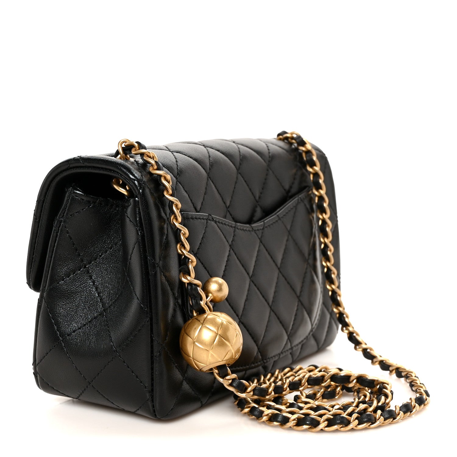 Chanel Lambskin Quilted Mini Rectangular Pearl Crush Flap Black 3 of 12