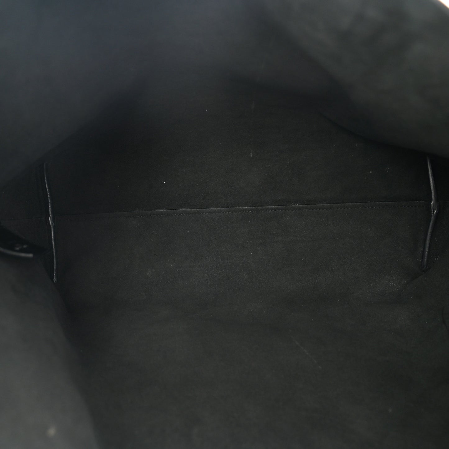 Patent Calfskin Large Shopping Tote Black