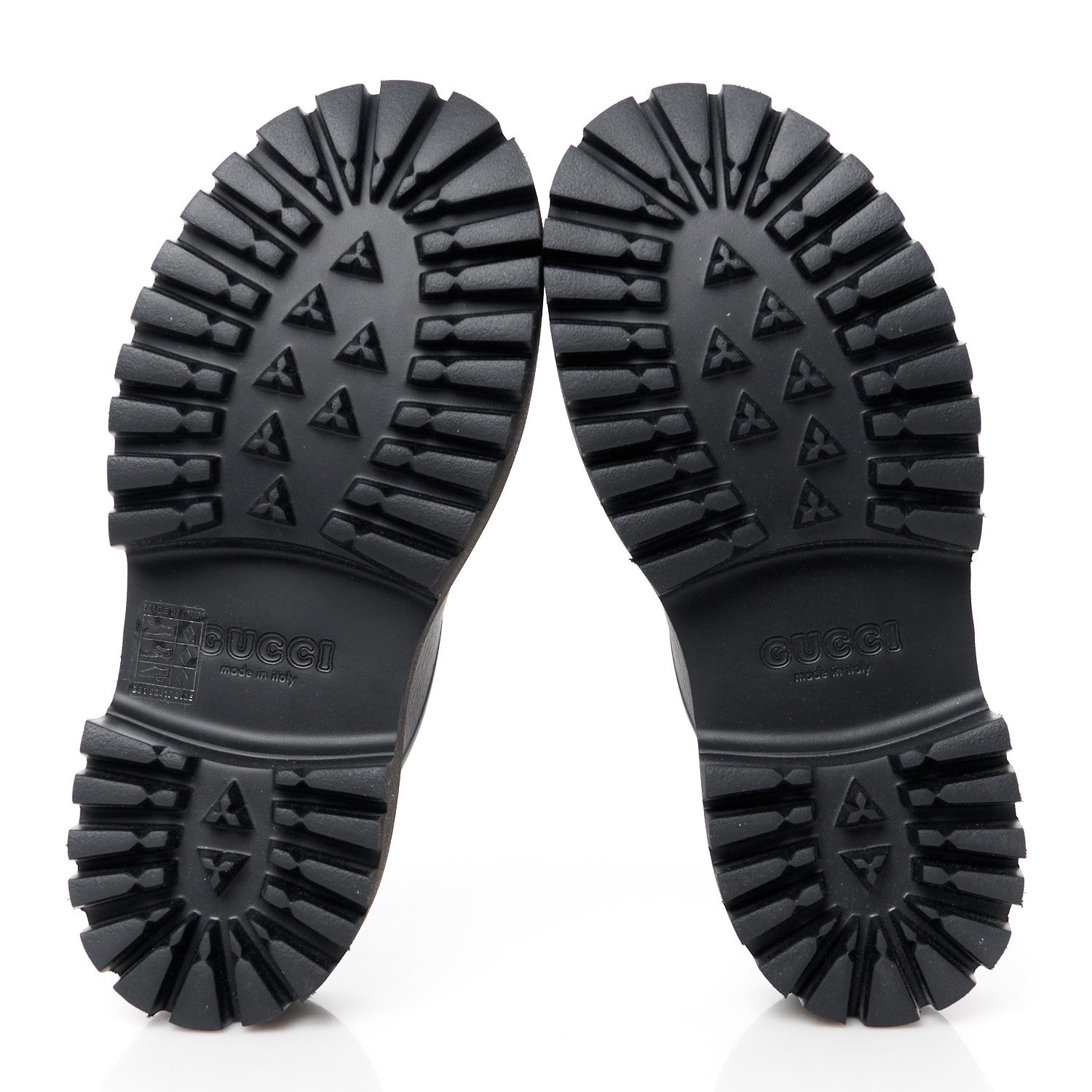 Gucci Rubber GG Monogram Perforated Elea Platform 55mm Lug Sole Sandals 36 Black 5 of 9