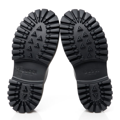 Gucci Rubber GG Monogram Perforated Elea Platform 55mm Lug Sole Sandals 36 Black 5 of 9
