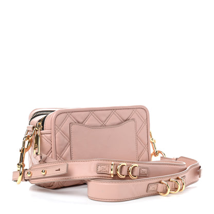 Marc Jacobs Natural Grain Calfskin Quilted The Softshot 21 Bag Blush 3 of 15