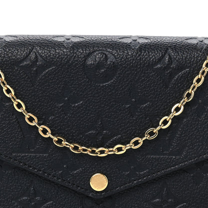 Louis Vuitton Empreinte Pochette Felicie Chain Wallet Black 8 of 11