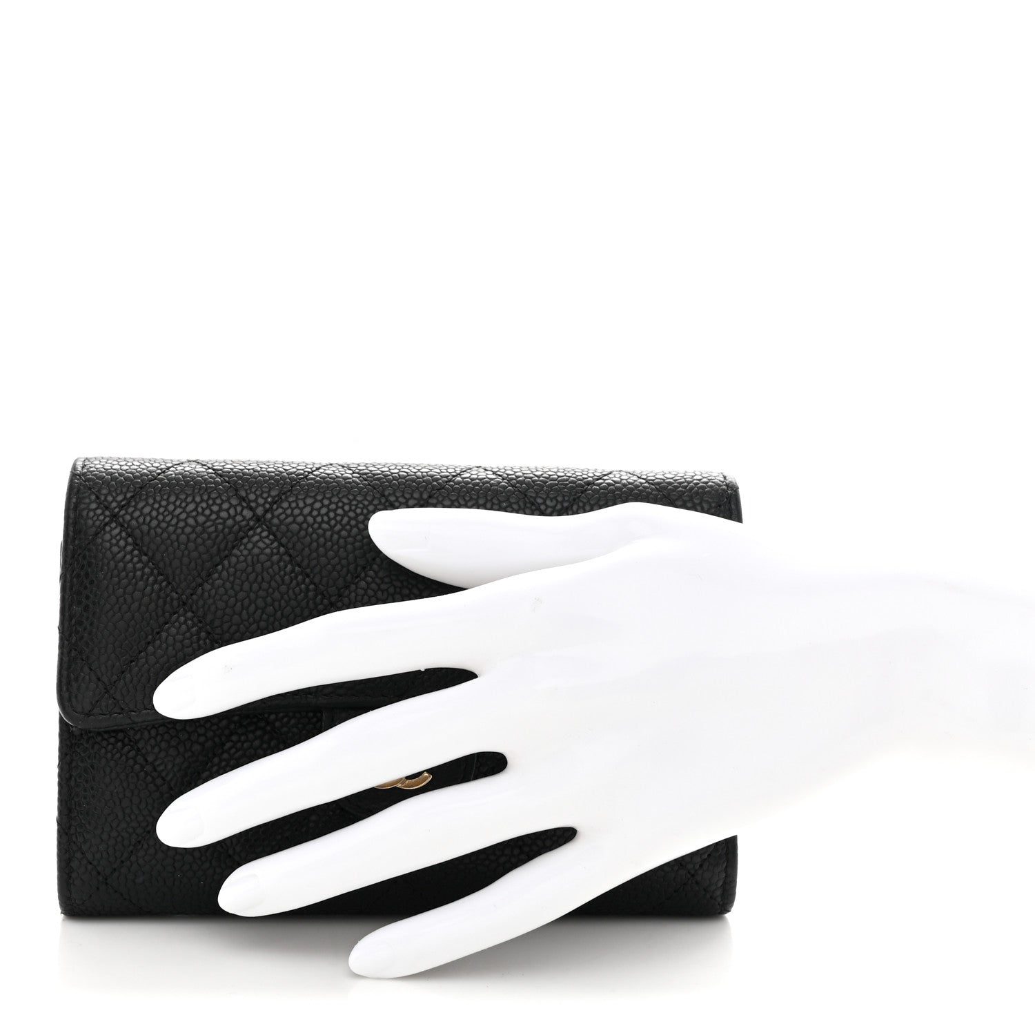 Chanel Caviar Quilted Medium Flap Wallet Black 2 of 9