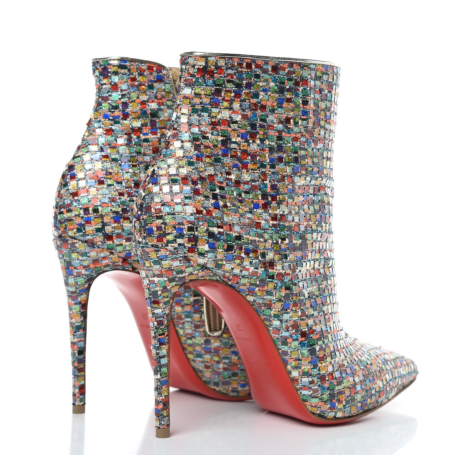 Christian Louboutin Tressage Vitraux So Kate Booty 100 Ankle Boots 37 Multi 4 of 7