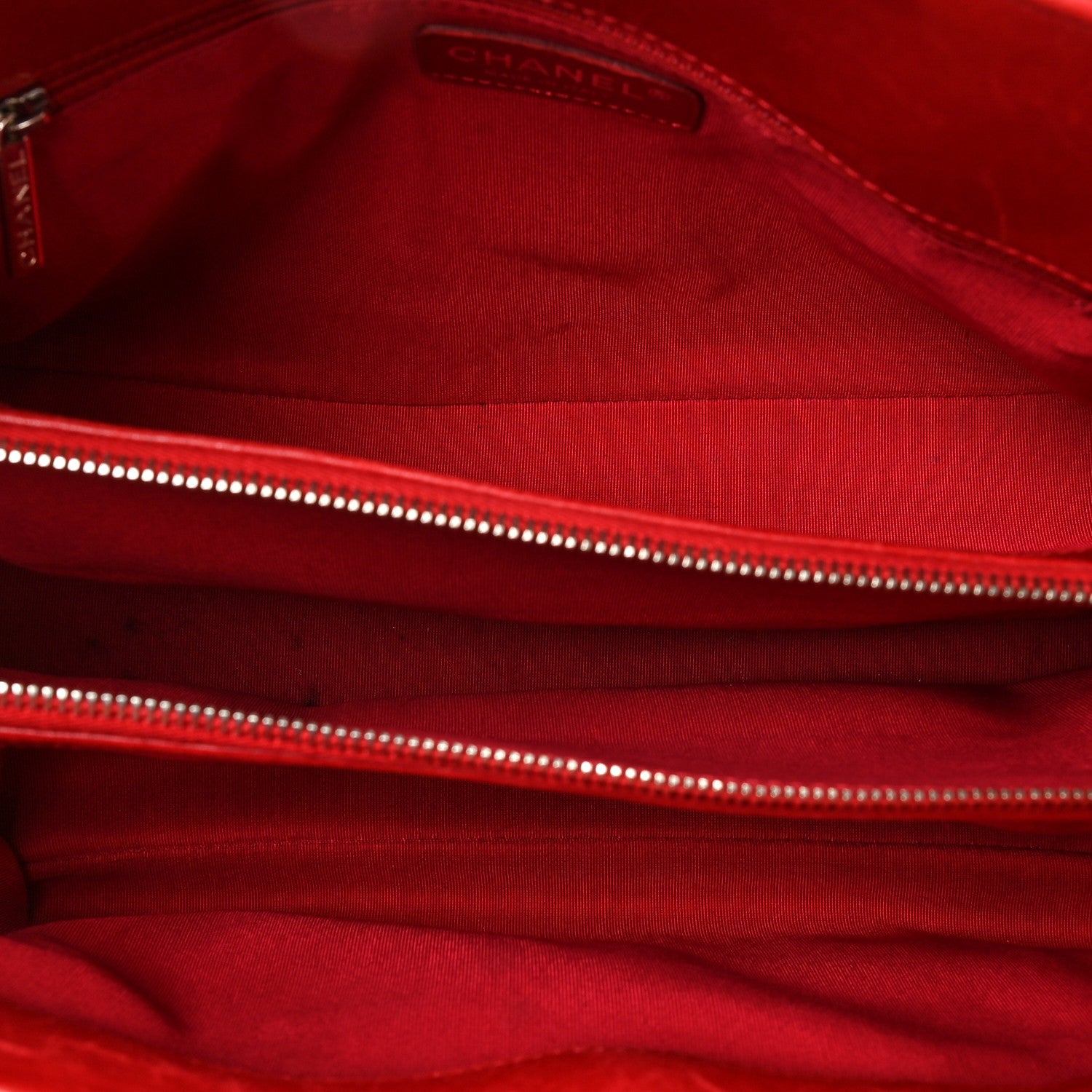 Chanel Vinyl Lipstick Ligne Tote Red 5 of 11