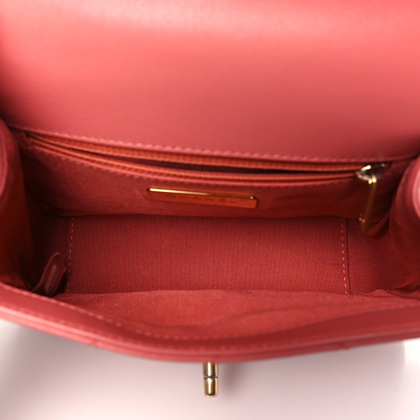 Lambskin Quilted Small Chain Infinity Top Handle Flap Pink