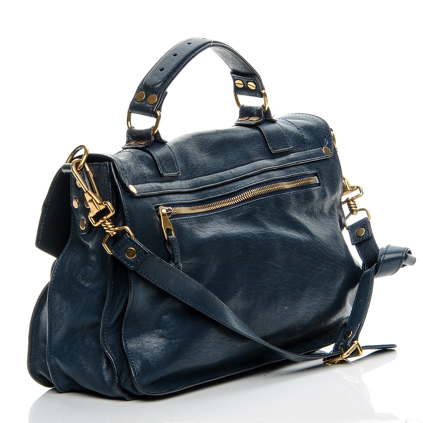 Lambskin Medium PS1 Satchel Midnight