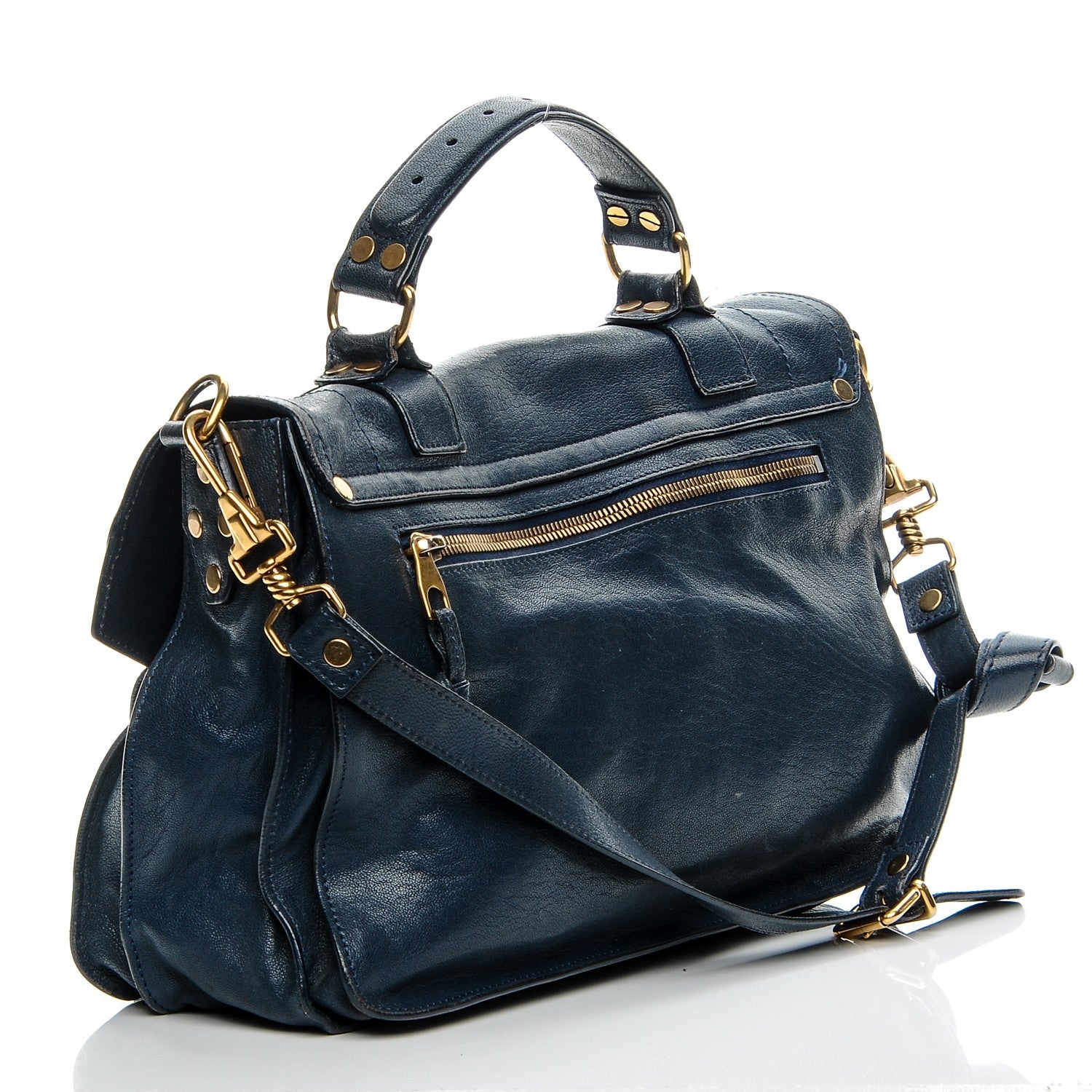 Proenza Schouler Lambskin Medium PS1 Satchel Midnight 3 of 14