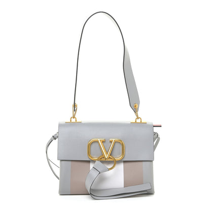 Valentino Garavani Smooth Calfskin Medium Colorblock Vring Shoulder Bag Pastel Grey 1 of 21