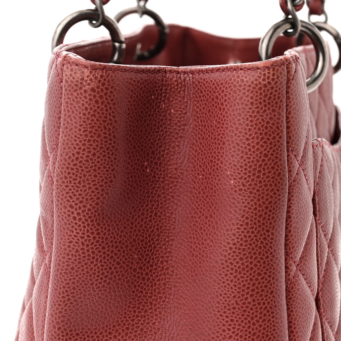 Caviar Quilted Grand Shopping Tote GST Red