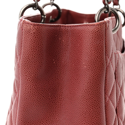 Chanel Caviar Quilted Grand Shopping Tote GST Red 13 of 14