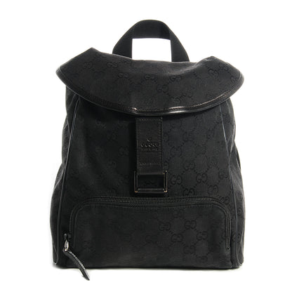 Gucci Monogram Flap Backpack Black 1 of 9