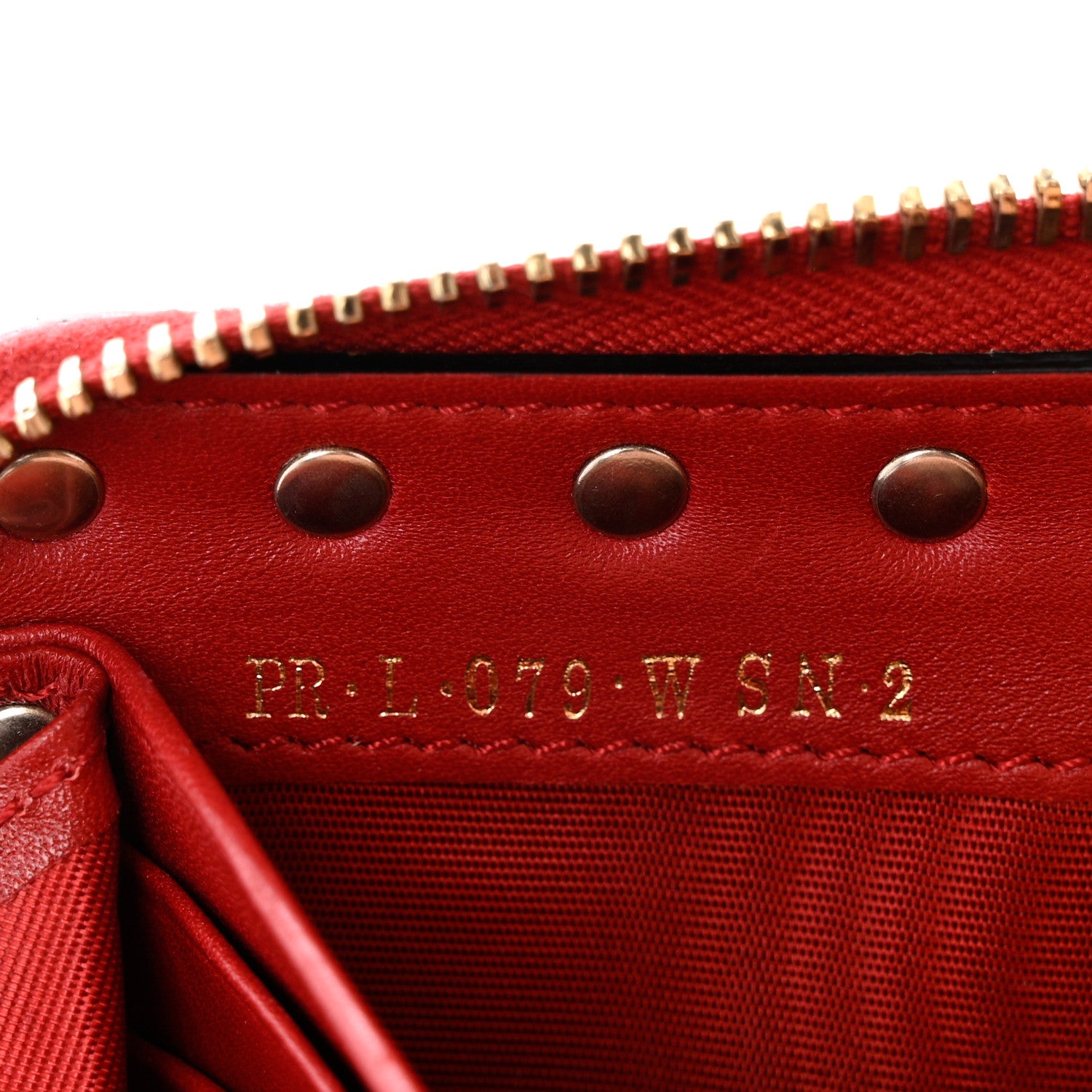 Valentino Garavani Canvas Enchanted Wonderland Rockstud Zip Around Wallet Rosso 7 of 7
