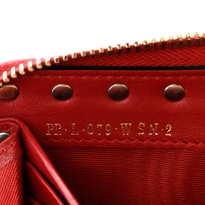 Valentino Garavani Canvas Enchanted Wonderland Rockstud Zip Around Wallet Rosso 7 of 7