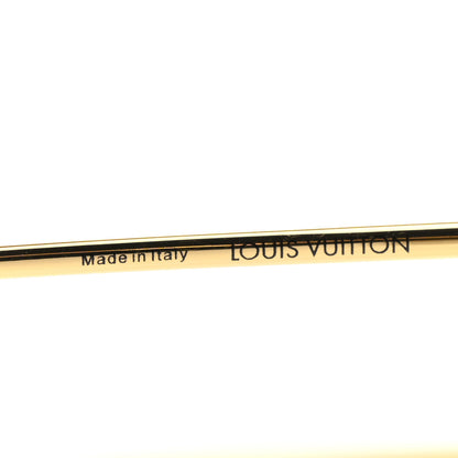 Louis Vuitton Metal LV Charm Cat Eye Sunglasses Z1720U Gold 5 of 7
