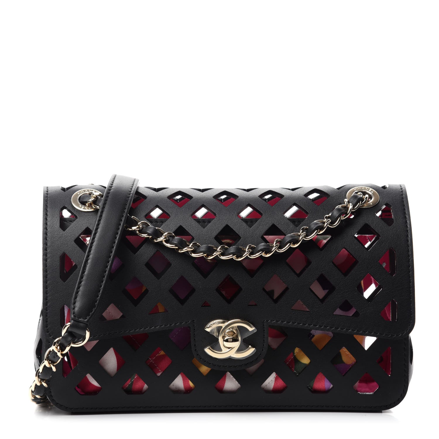 Chanel Lambskin Small Sea Through Flap Black 1 of 14