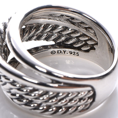 David Yurman Sterling Silver 15mm Narrow Crossover Cable Ring 57 8 4 of 5