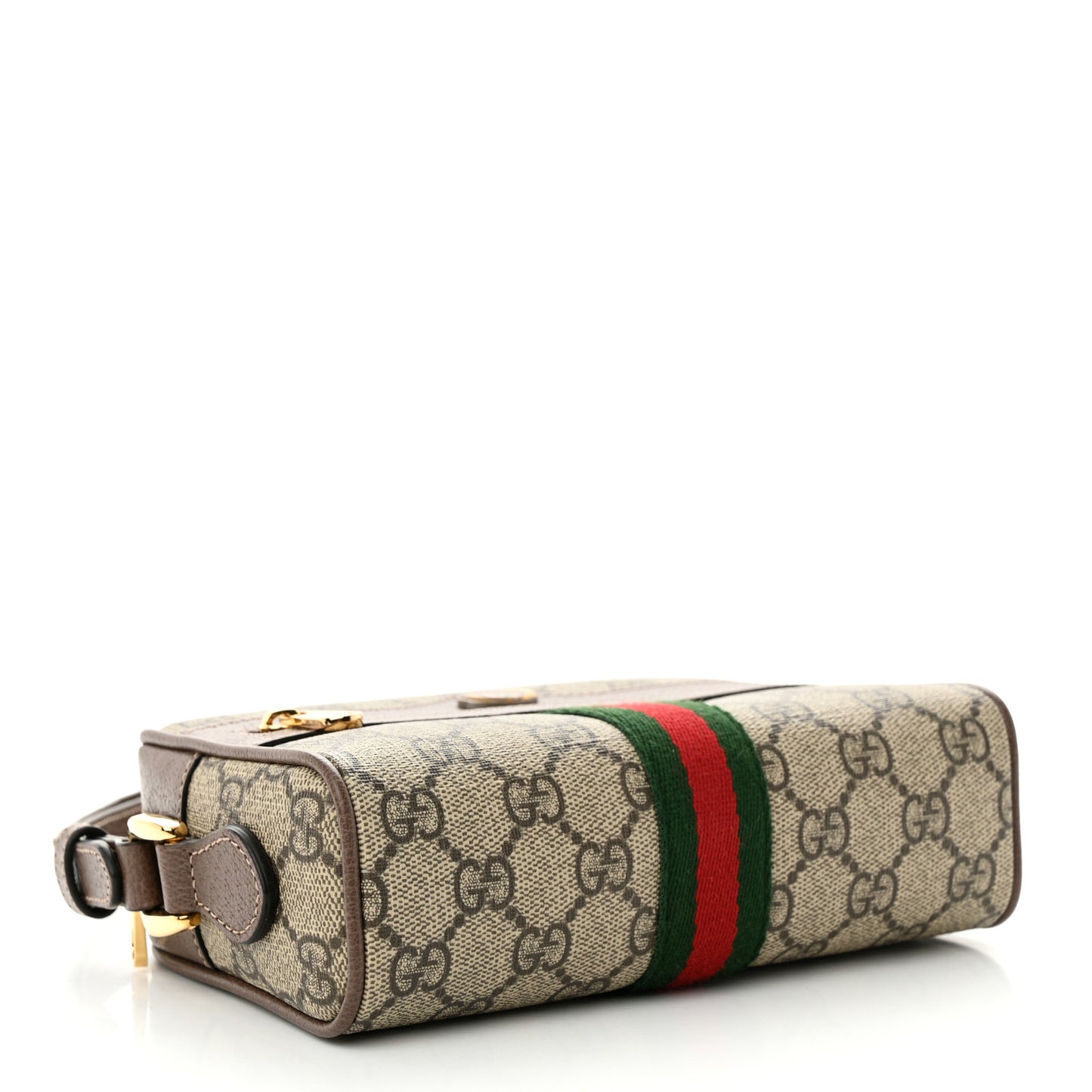 GG Supreme Monogram Web Mini Ophidia Shoulder Bag Brown